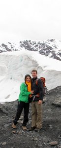At the glacier, almost 18 000 feet