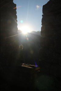 Watching sun rise in the ruins