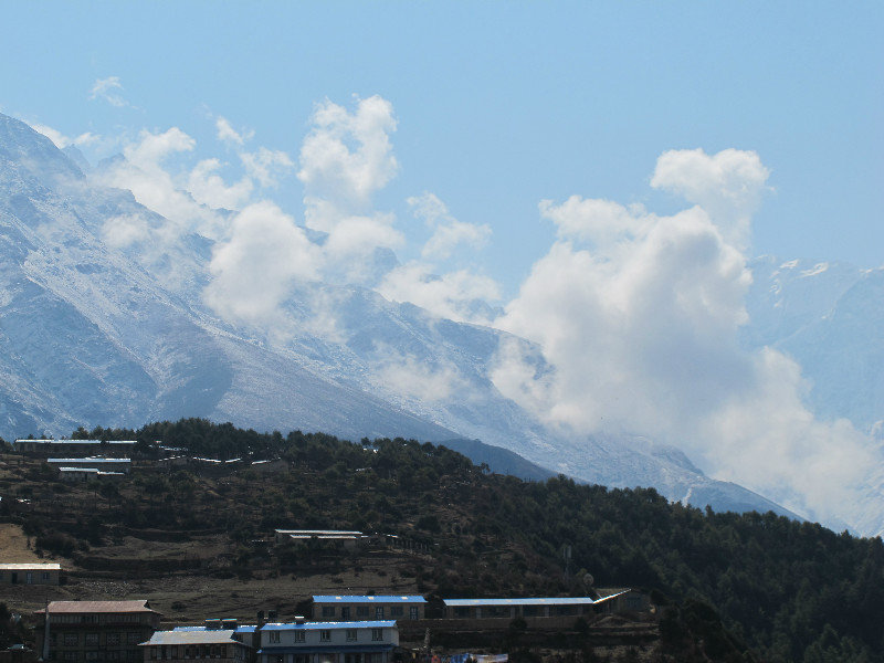 morning clouds over Namche
