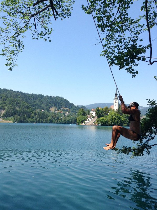 Kristina enjoying the lake