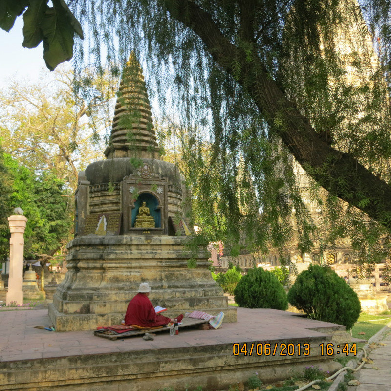 praying monk