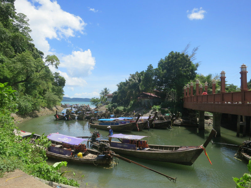 longtail boats in Krabi
