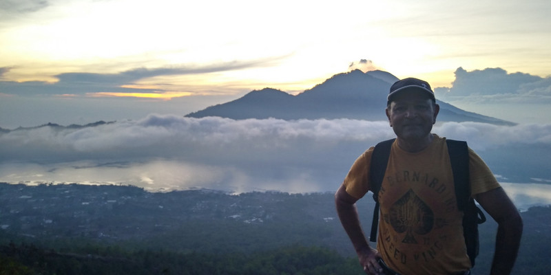 Mount Agung before sunrise