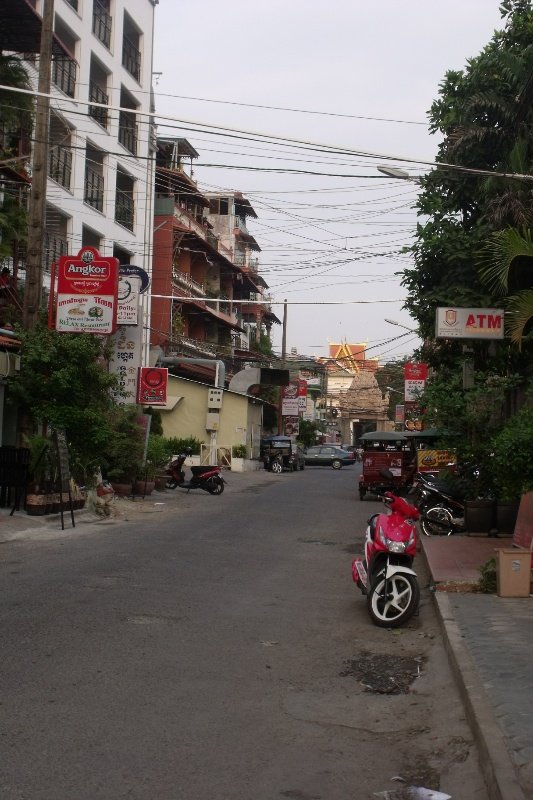 A street in the tourist area of Phnom Penh