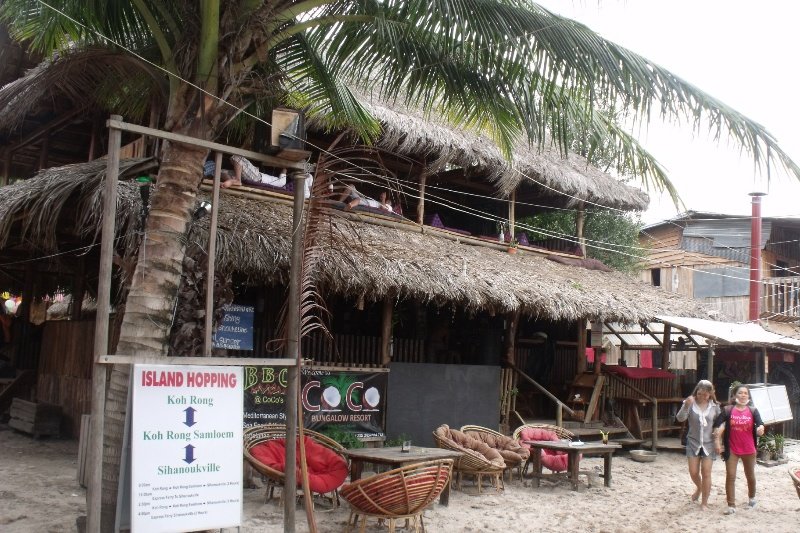 Bar and restaurant attached to our bungalows 