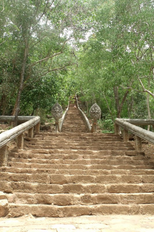 The steps up to Phnom Banan Temple