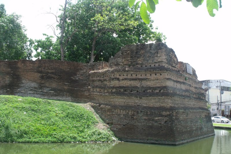 Part of the remaining city walls in Chiang Mai