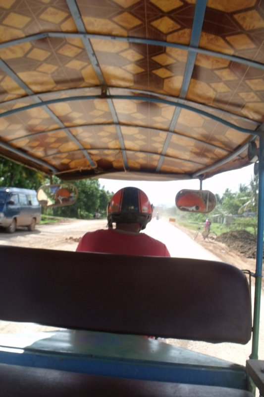 View from the back of my tuk tuk