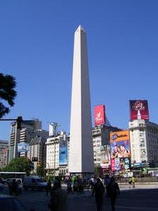 Giant obelisk, downtown Buenos Aires
