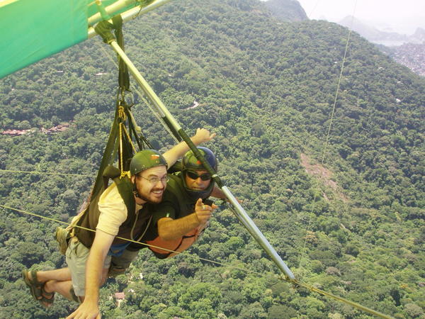 Hang gliding over Tijuca national park