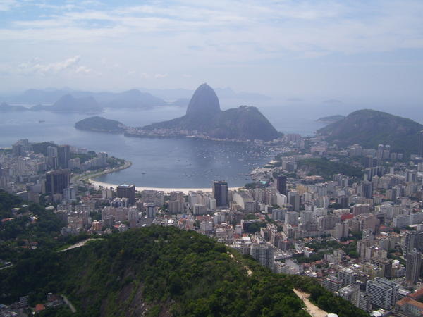 Sugar Loaf mountain, from Christ statue