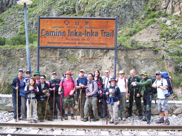 My group at the start of the Inca trail