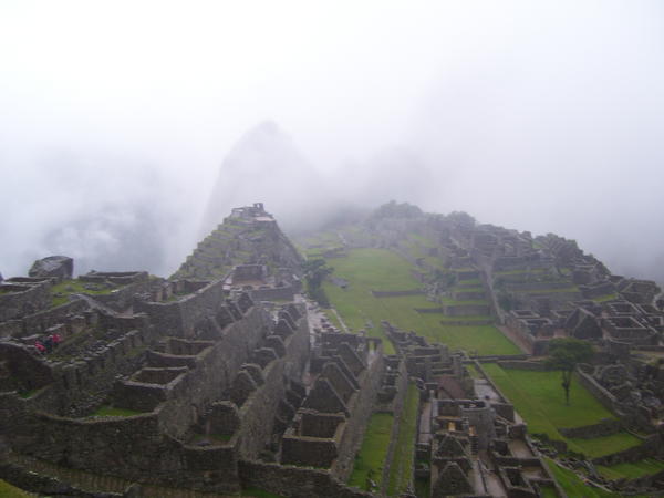 The fog clears at Machu Picchu
