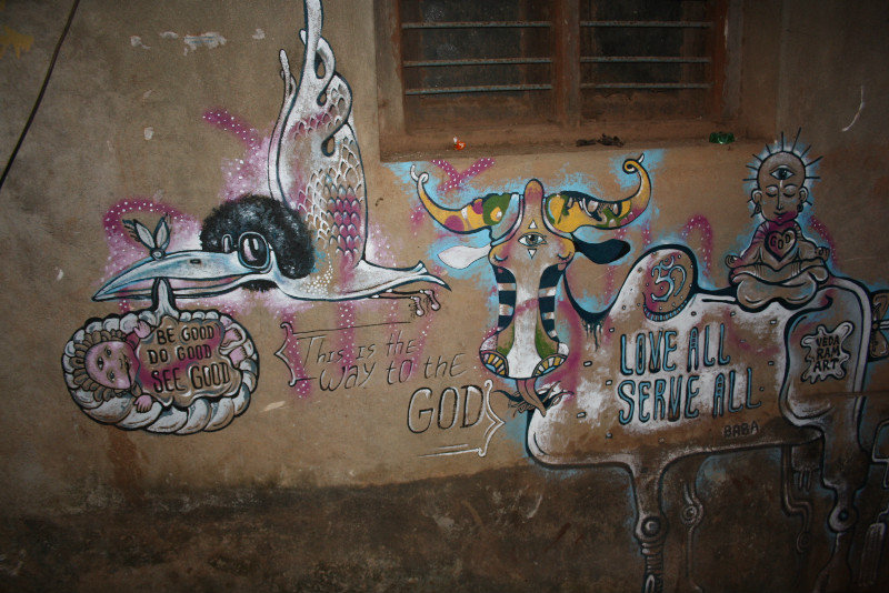 Wandbild in Gokarna