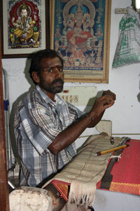 Seidenweberei in Kanchipuram