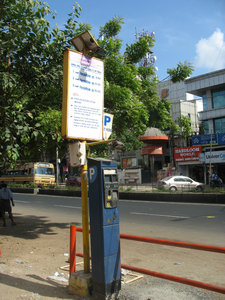 in Chennai gibt es Parkuhren