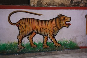 Wandbild in Udaipur