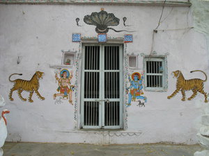 Wandbild in Udaipur