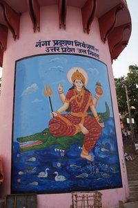 Wandbild in Varanasi