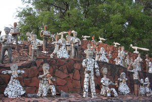 Figuren in Chandigarh Rock Garden