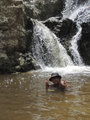 baden im Wasserfall
