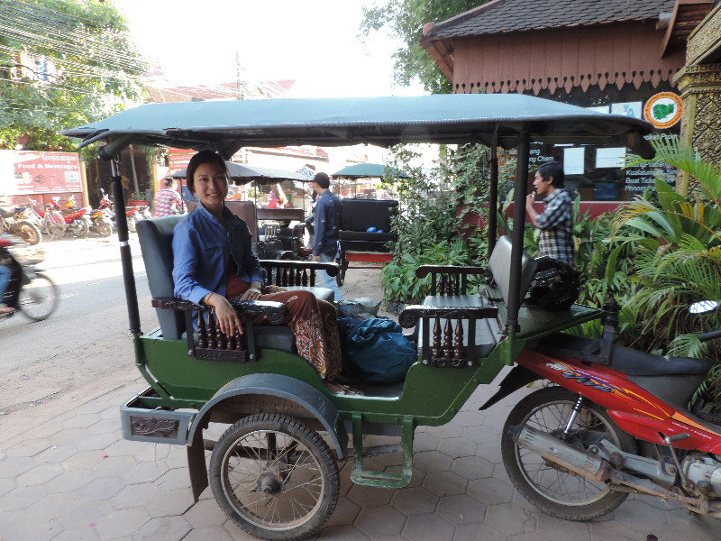 von diesen Mototaxis hat es hunderte in Siem Reap