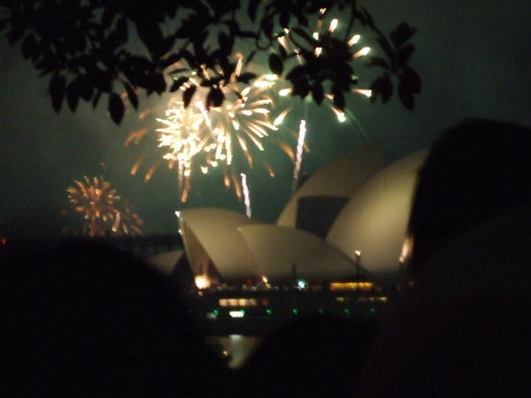 Fireworks behind the Opera House!