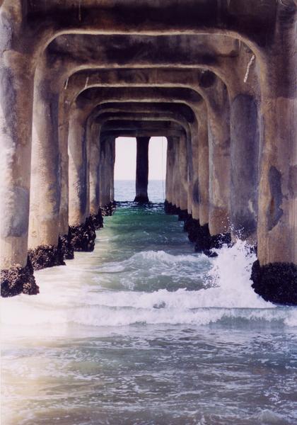 Waves under the pier