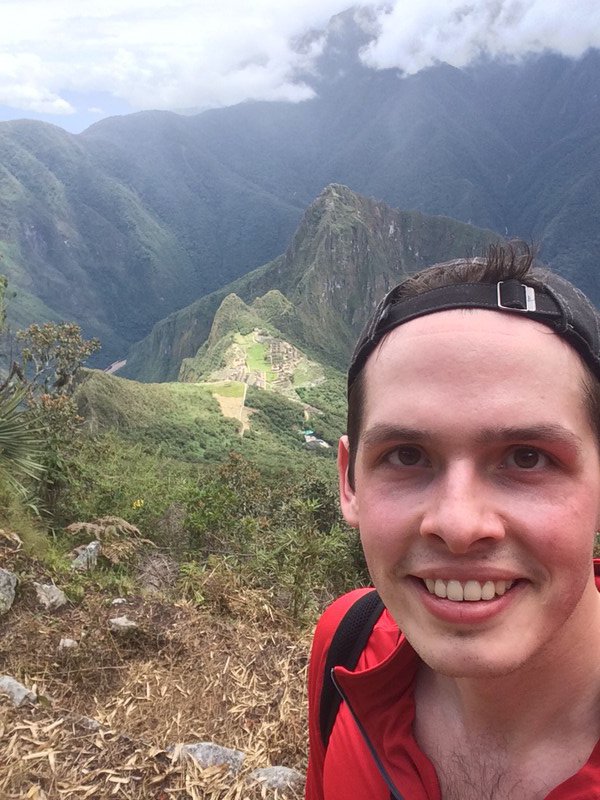 The climb up Machu Picchu mointain 