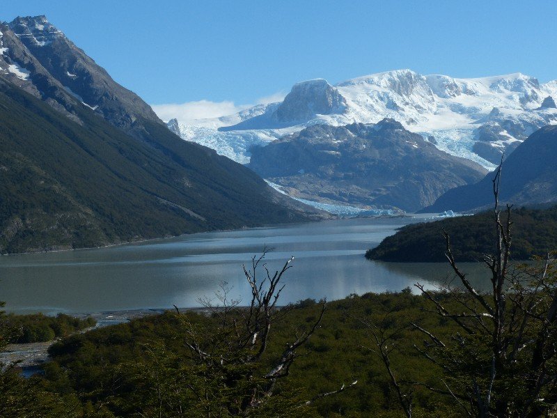 View back to the glacier