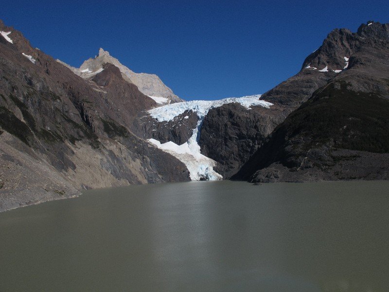 Glacier feeding the lake