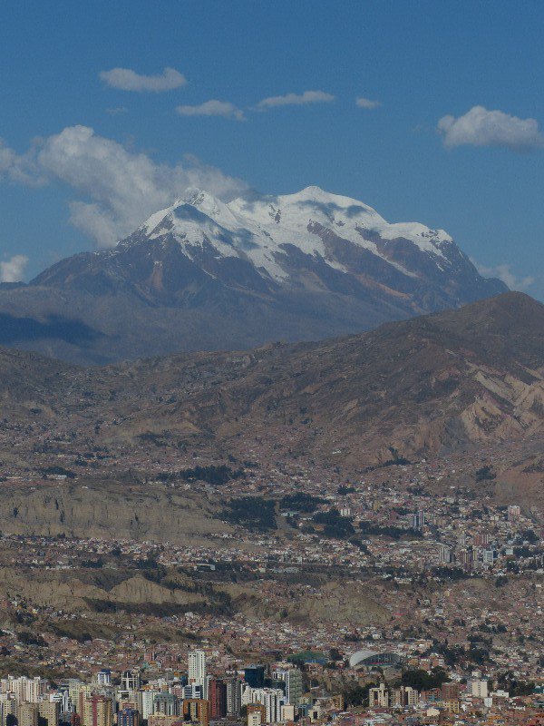 View over La Paz to Cerro Illamani