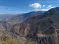 The view down to the bottom of the Colca Canyon