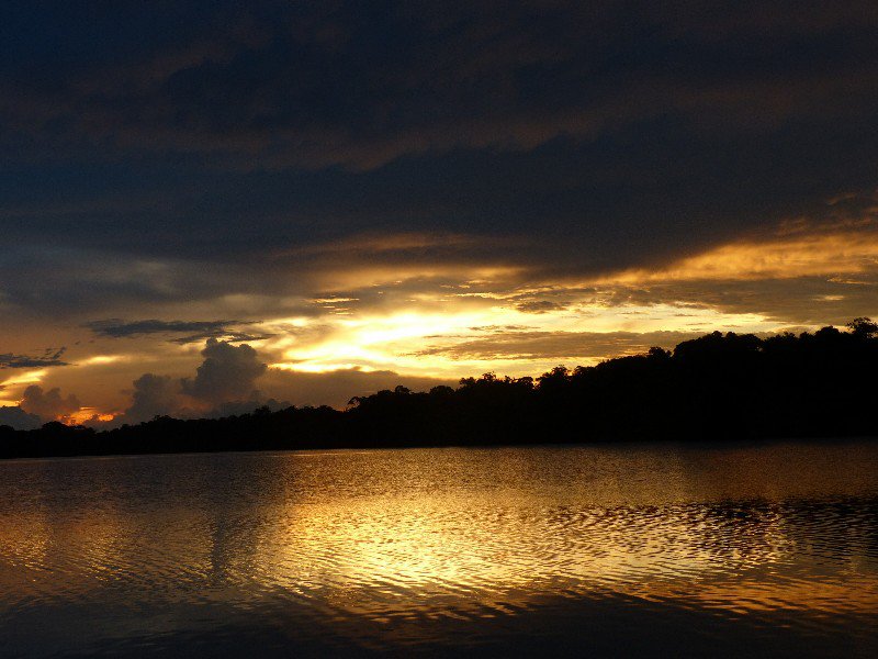 Sunset over the Amazon 