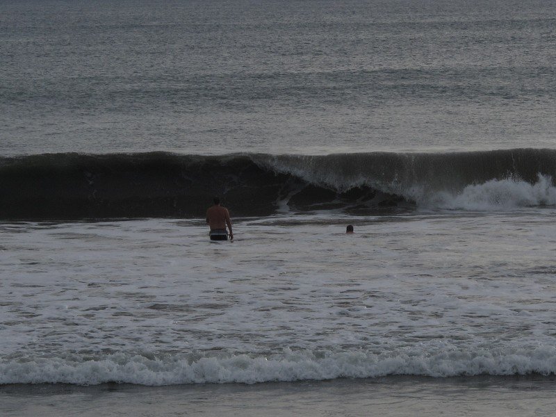 Ian and I body surfing at Playa Maderas