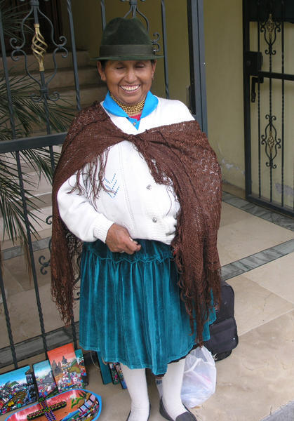 Tigua artist from central andes