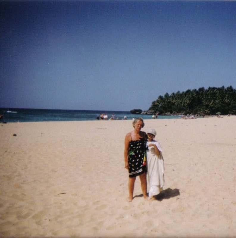 ME AND NAN AFTER A DIP IN THE SEA