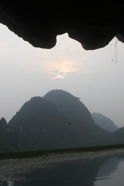 From inside a cave at Van Long