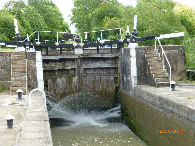 Staircase locks looking uphill.
