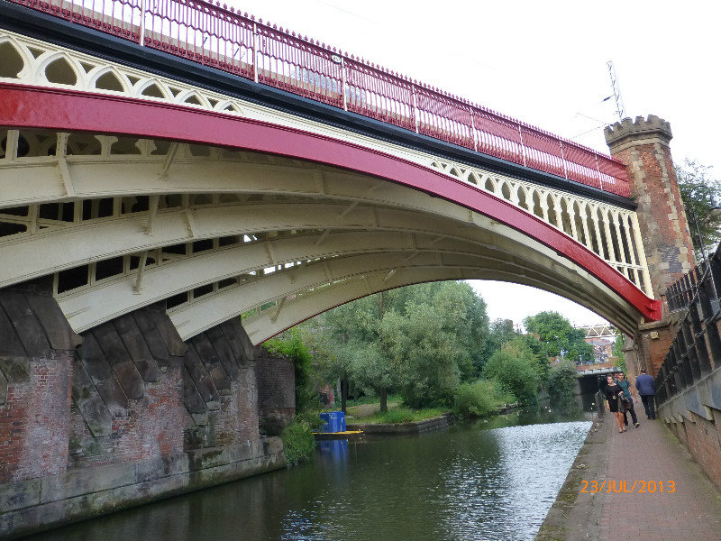 Same section of canal with oblique railway viaduct.