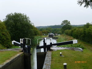 Some of the 13 Rothersthorpe locks.