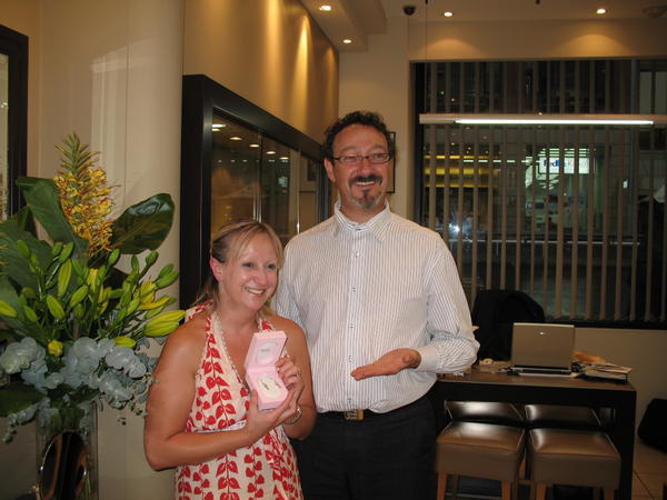 Tracey with Michael Neuman from Mondial Neuman jewellers