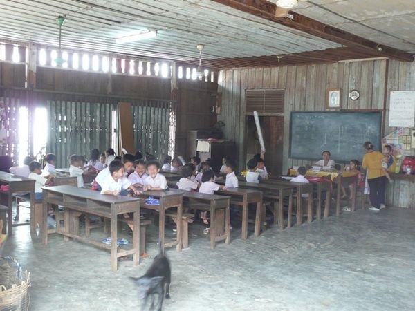 A schoolroom in Pakse