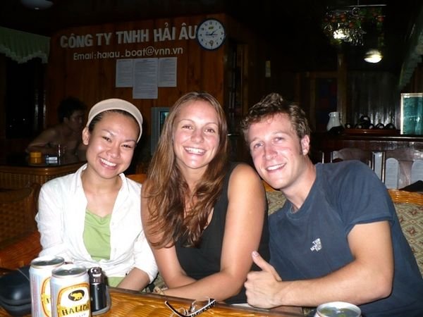 Crazy Lin, Lau & Dave (boat in Halong Bay)