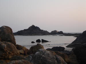Rocks at dusk