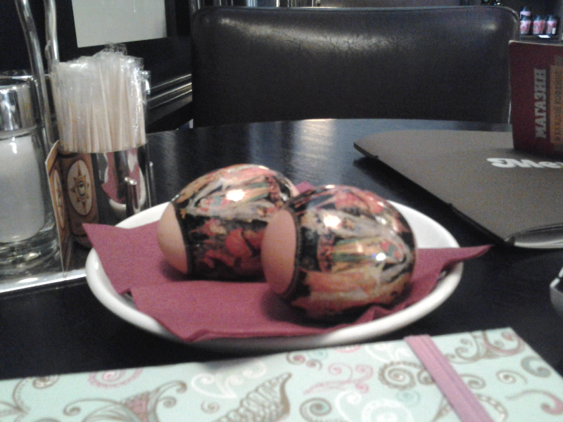 Easter eggs at Travellers Coffee