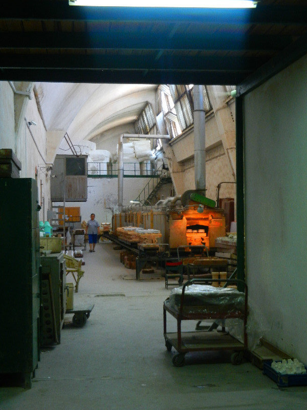 Inside an industrial-style studio