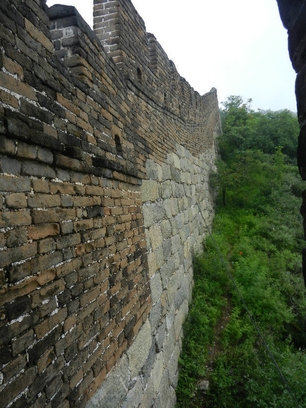 The new, rebuilt wall