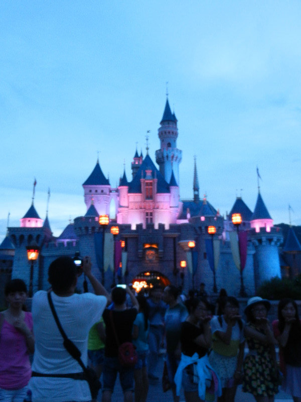 Cinderella castle, just before fireworks