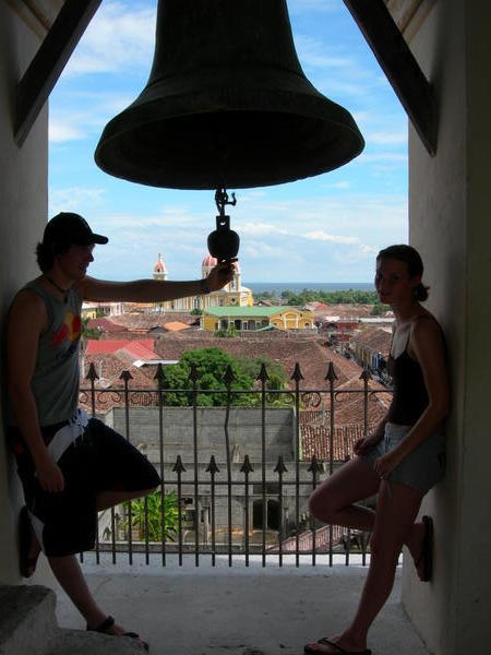 In the bell tower.